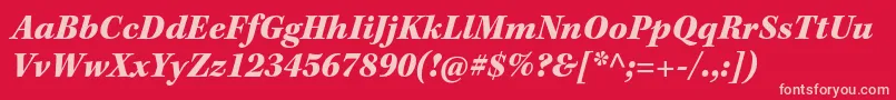 KeplerstdBlackit Font – Pink Fonts on Red Background