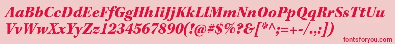 KeplerstdBlackit Font – Red Fonts on Pink Background