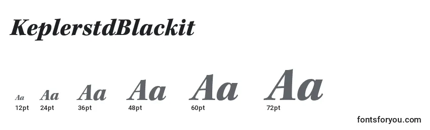 Размеры шрифта KeplerstdBlackit