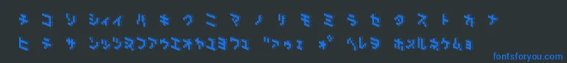 CubicblockNkB Font – Blue Fonts on Black Background