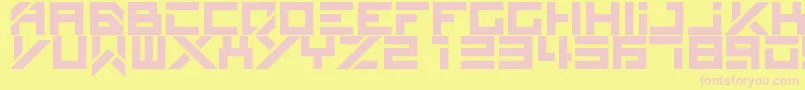 FilthyBassline Font – Pink Fonts on Yellow Background