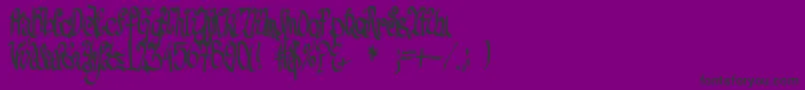 FeSenselessStrokes Font – Black Fonts on Purple Background