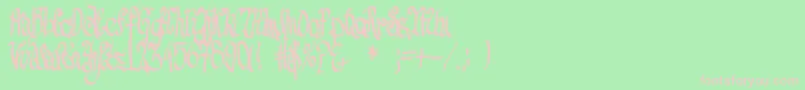 FeSenselessStrokes Font – Pink Fonts on Green Background