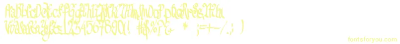 FeSenselessStrokes-Schriftart – Gelbe Schriften