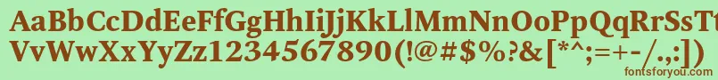 OctavacBold Font – Brown Fonts on Green Background