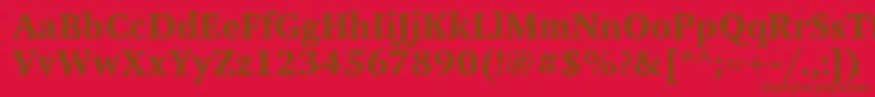 OctavacBold Font – Brown Fonts on Red Background