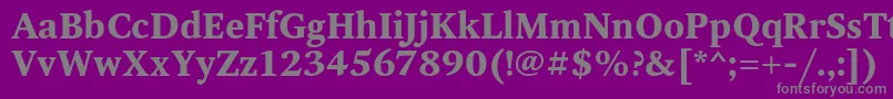 Weitere Informationen zur OctavacBold-Schriftart OctavacBold-Schriftart – Graue Schriften auf violettem Hintergrund