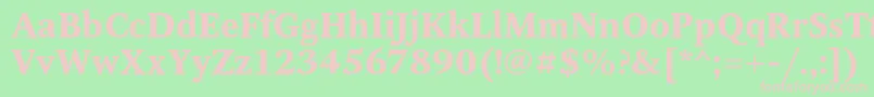 OctavacBold Font – Pink Fonts on Green Background