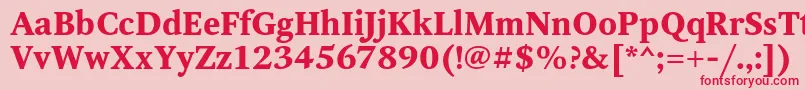 OctavacBold Font – Red Fonts on Pink Background