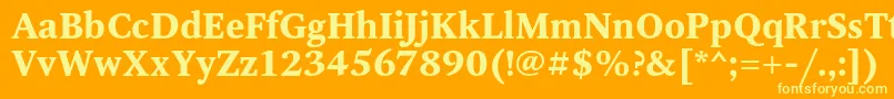 OctavacBold Font – Yellow Fonts on Orange Background