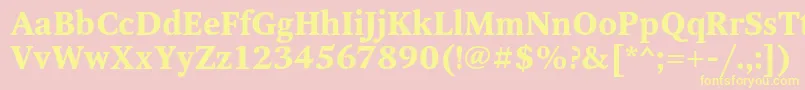 OctavacBold Font – Yellow Fonts on Pink Background