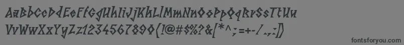 フォントLinotypesunbursteastHeavy – 黒い文字の灰色の背景