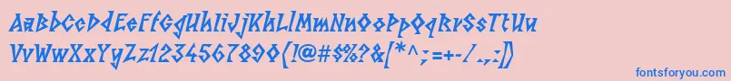 LinotypesunbursteastHeavy Font – Blue Fonts on Pink Background