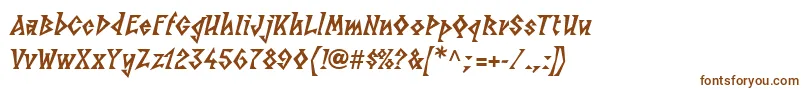 LinotypesunbursteastHeavy-fontti – ruskeat fontit valkoisella taustalla
