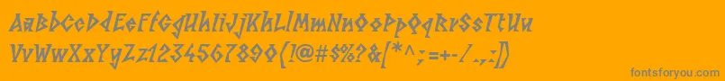 LinotypesunbursteastHeavy-Schriftart – Graue Schriften auf orangefarbenem Hintergrund