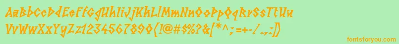 LinotypesunbursteastHeavy Font – Orange Fonts on Green Background