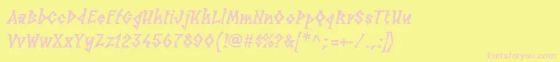 LinotypesunbursteastHeavy Font – Pink Fonts on Yellow Background