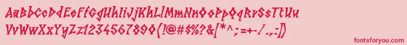 LinotypesunbursteastHeavy Font – Red Fonts on Pink Background