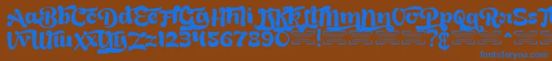 fuente BreadyClockwiseDemo – Fuentes Azules Sobre Fondo Marrón