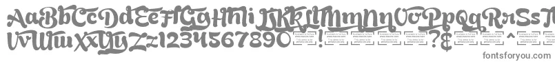 Weitere Informationen zur BreadyClockwiseDemo-Schriftart BreadyClockwiseDemo-Schriftart – Graue Schriften