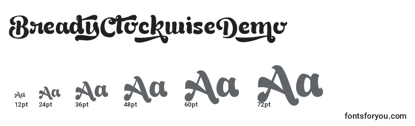 BreadyClockwiseDemo Font Sizes