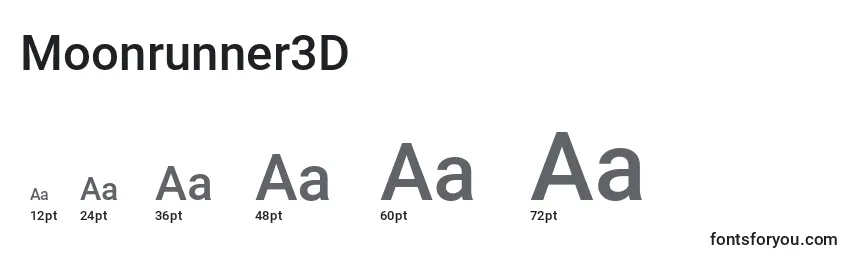Размеры шрифта Moonrunner3D