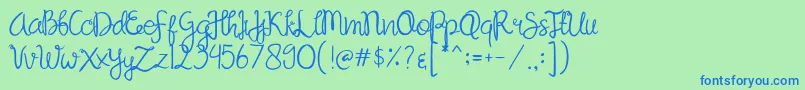 More about Sandat Font Sandat Font – Blue Fonts on Green Background