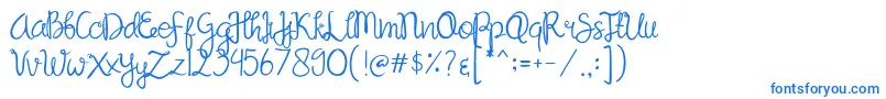 Шрифт Sandat – синие шрифты