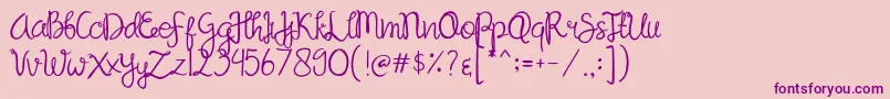 Sandat Font – Purple Fonts on Pink Background