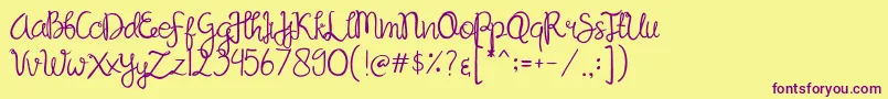 Sandat Font – Purple Fonts on Yellow Background