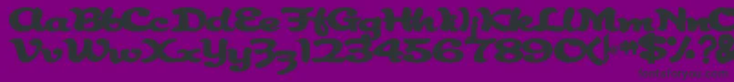 フォントAbracadabra91Bold – 紫の背景に黒い文字