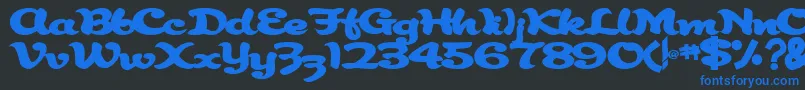 Abracadabra91Bold Font – Blue Fonts on Black Background