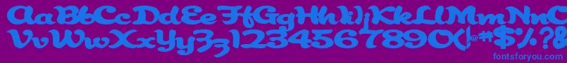 Abracadabra91Bold Font – Blue Fonts on Purple Background