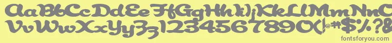 Abracadabra91Bold Font – Gray Fonts on Yellow Background