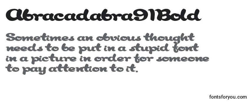Schriftart Abracadabra91Bold