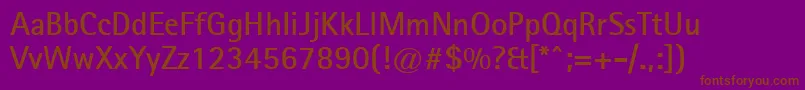 LibreSansSerifSsiBold Font – Brown Fonts on Purple Background