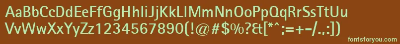 Шрифт LibreSansSerifSsiBold – зелёные шрифты на коричневом фоне