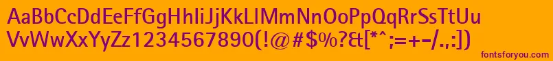 LibreSansSerifSsiBold Font – Purple Fonts on Orange Background