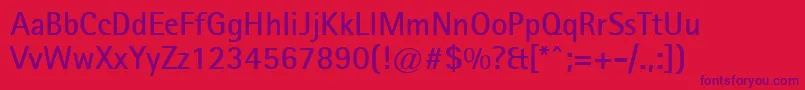 LibreSansSerifSsiBold Font – Purple Fonts on Red Background