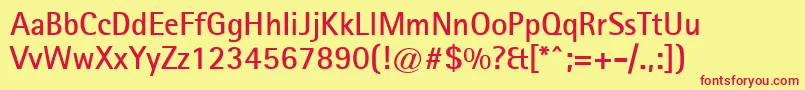 LibreSansSerifSsiBold Font – Red Fonts on Yellow Background