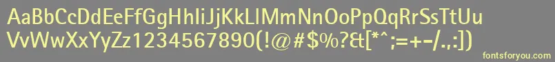 LibreSansSerifSsiBold Font – Yellow Fonts on Gray Background