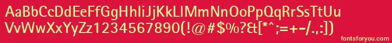LibreSansSerifSsiBold Font – Yellow Fonts on Red Background