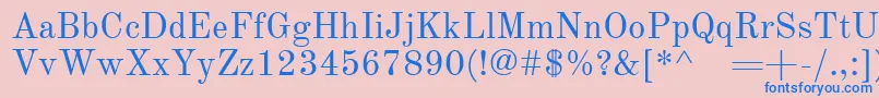 OldstandardRegular Font – Blue Fonts on Pink Background