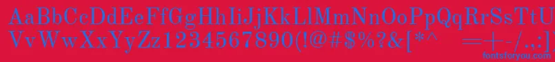 OldstandardRegular Font – Blue Fonts on Red Background