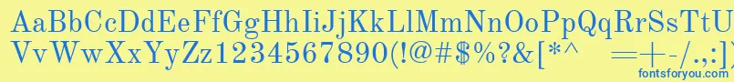 OldstandardRegular Font – Blue Fonts on Yellow Background