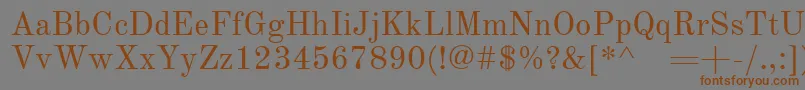 OldstandardRegular Font – Brown Fonts on Gray Background