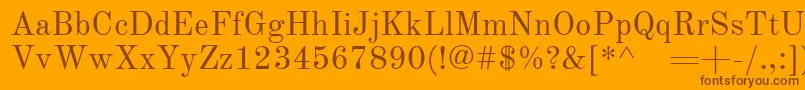 OldstandardRegular Font – Brown Fonts on Orange Background
