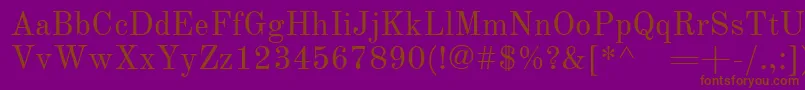 OldstandardRegular Font – Brown Fonts on Purple Background