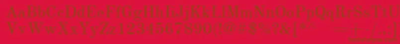 OldstandardRegular Font – Brown Fonts on Red Background
