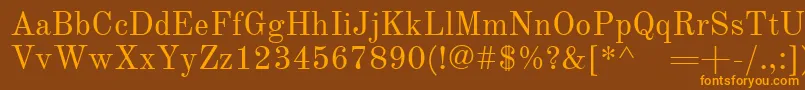 OldstandardRegular Font – Orange Fonts on Brown Background